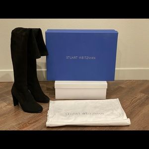 Stuart Weitzman Highland OTK boots size 4.5 black suede